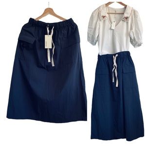 The Korner Nylon Skirt Roomy Pockets New Size M